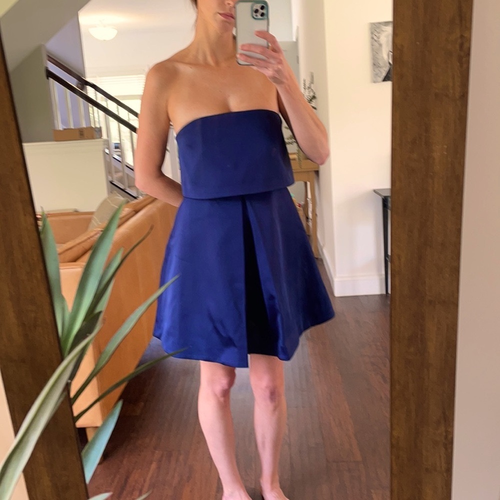 Revolve Navy Blue Strapless Dress